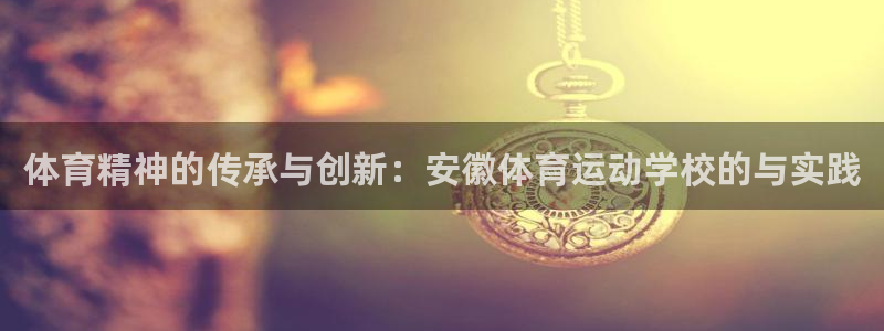 bsports必一运动：体育精神的传承与创新：安徽体育运动学校的与实践