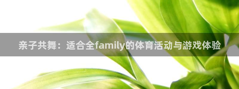 b体育必一运动官网：亲子共舞：适合全family的体育活动与游戏体验